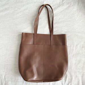 ABLE Selam Magazine Leather Tote in Whiskey